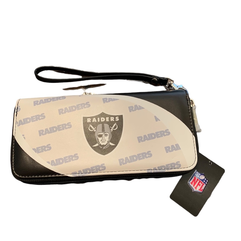 Raiders wallet women’s zipper organizer wallet official NFL NWT Raiders gift